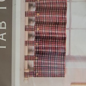 Plaid Red Valance